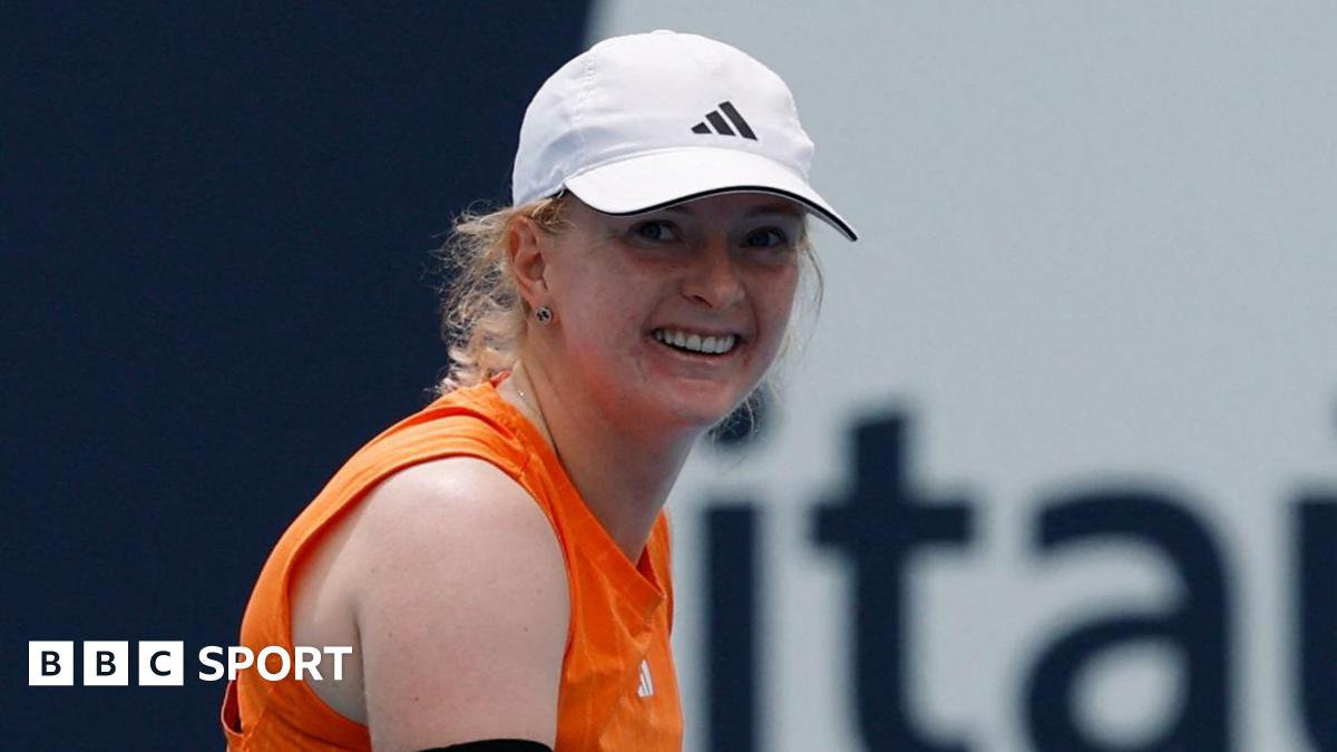 Miami Open: Britain's Fran Jones beats hero Venus Williams as Iga Swiatek suffers surprise defeat