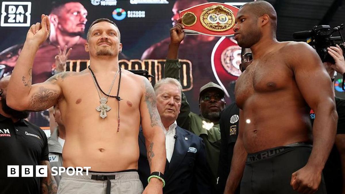 Usyk plays mind games with Dubois at weigh-in