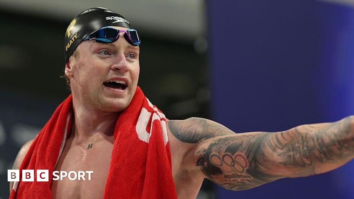 Adam Peaty memenangkan gelar 100m Inggris saat ia membidik Olimpiade LA