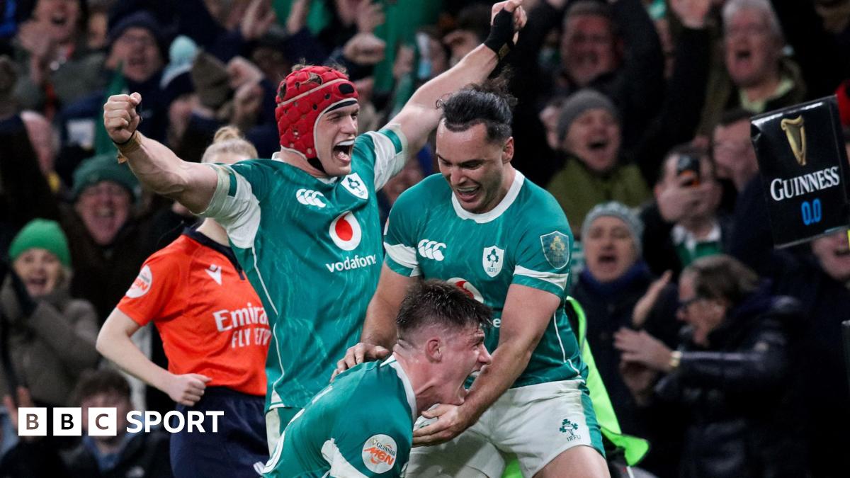 Six Nations 2025: Ireland 27-22 England - Holders seal opening bonus-point win in Dublin