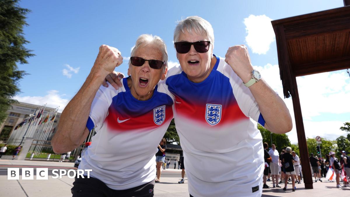Euro 2025 semi-final build-up: Fans gather in Geneva before England v Italy