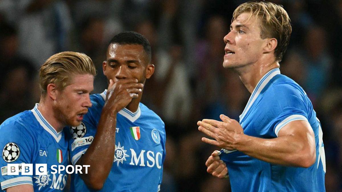 Napoli secures first Champions League win with Hojlund double