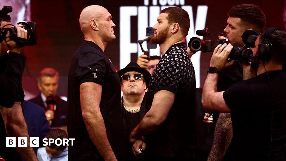 Fury vs Makhmudov: British heavyweight Tyson Fury looks leans and sharp at weigh-in