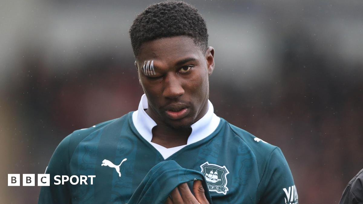 Bim Pepple: Plymouth Argyle striker's eye injury to be assessed