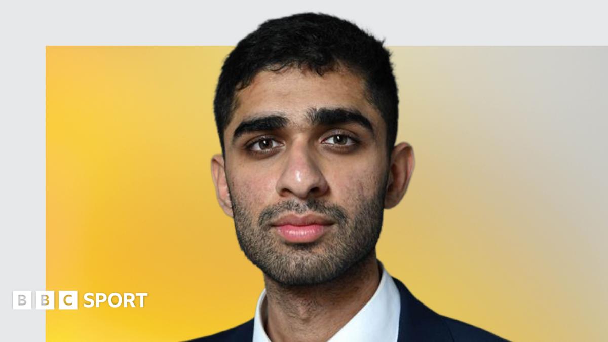 Photo: BBC BBC Sport Liverpool reporter Aadam Patel against a yellow background