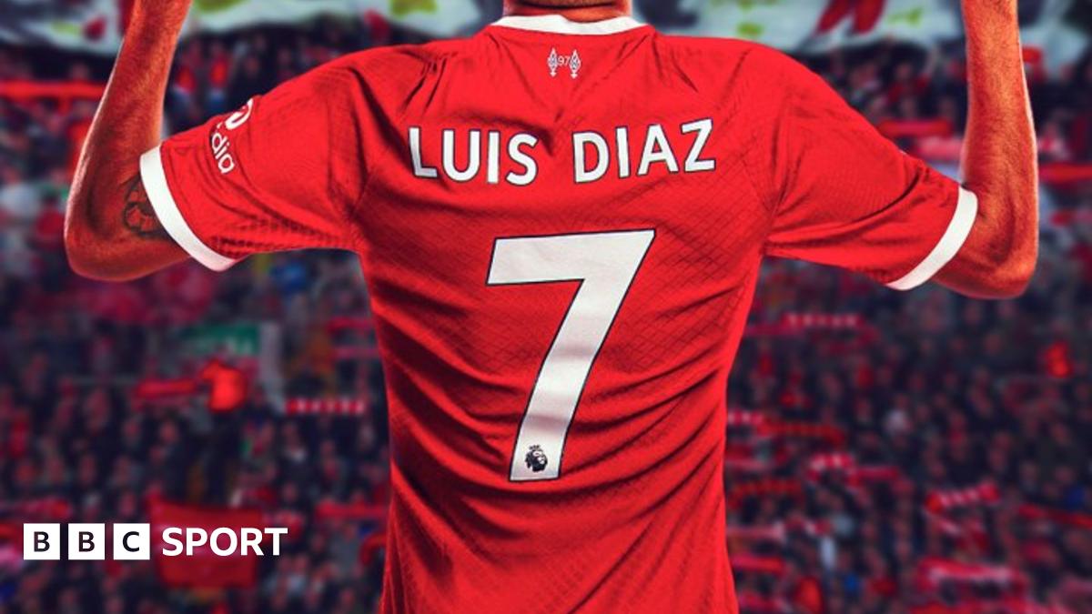 Luis Diaz given Liverpool number seven shirt - BBC Sport