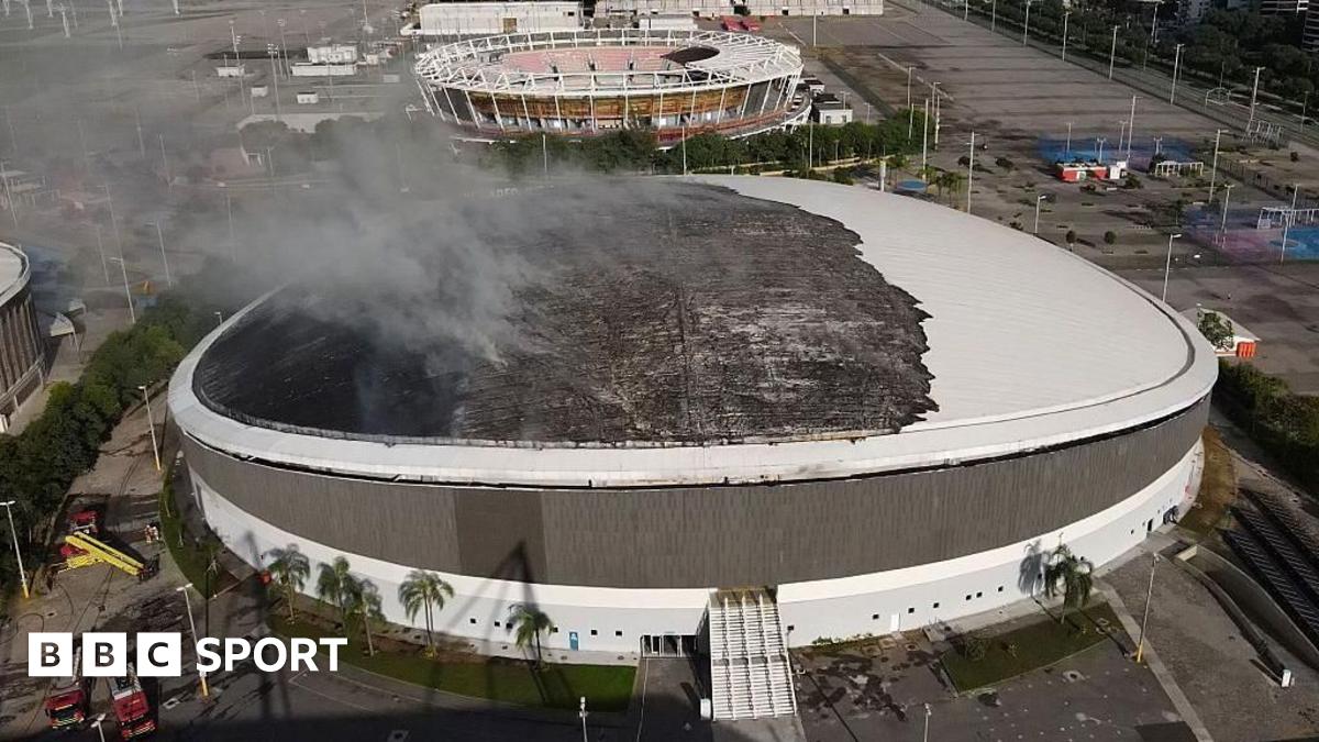 Rio de Janeiro: Fire damages roof of velodrome in Olympic Park