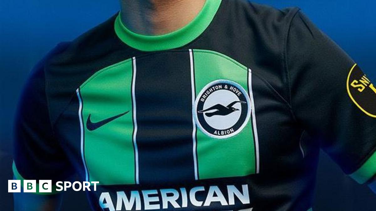 Premier League: Brighton & Hove Albion's new green away kit - BBC