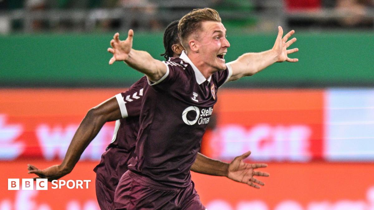 Rapid Vienna vs Hearts (agg 4-4, 3-4 pens) LIVE: Conference League play ...