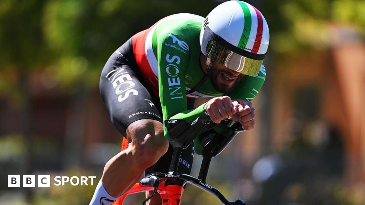 Vuelta a Espana: Filippo Ganna wins shortened time trial as Joao Almeida closes on Jonas Vingegaard thumbnail