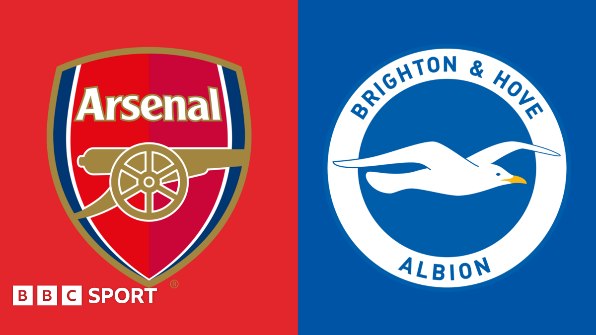 BBC Sport 아스널 vs 브라이턴 키 스탯 그래픽