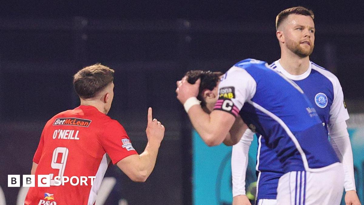 Larne win to go five clear as Carrick beat 10-man Blues