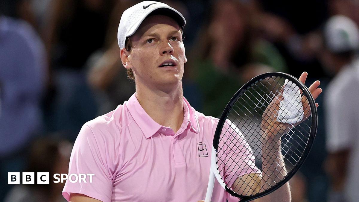 Miami Open: Jannik Sinner breaks Novak Djokovic's record for consecutive sets won at ATP Masters 1000 events