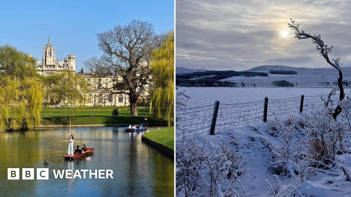 UK sees highest temperature of the year, snow and blood rain all in the last 48hrs