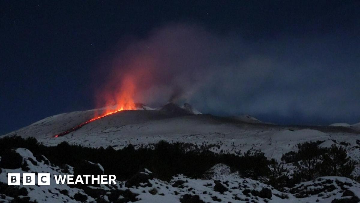 Eruption of Sicily's Mount Etna captured in stunning footage