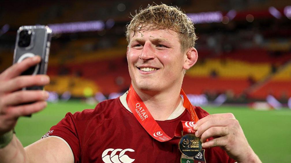Jac Morgan with his man-of-the-match medal