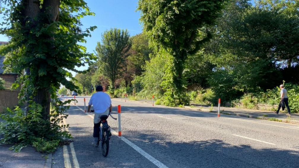 Cycle lane in Brighton