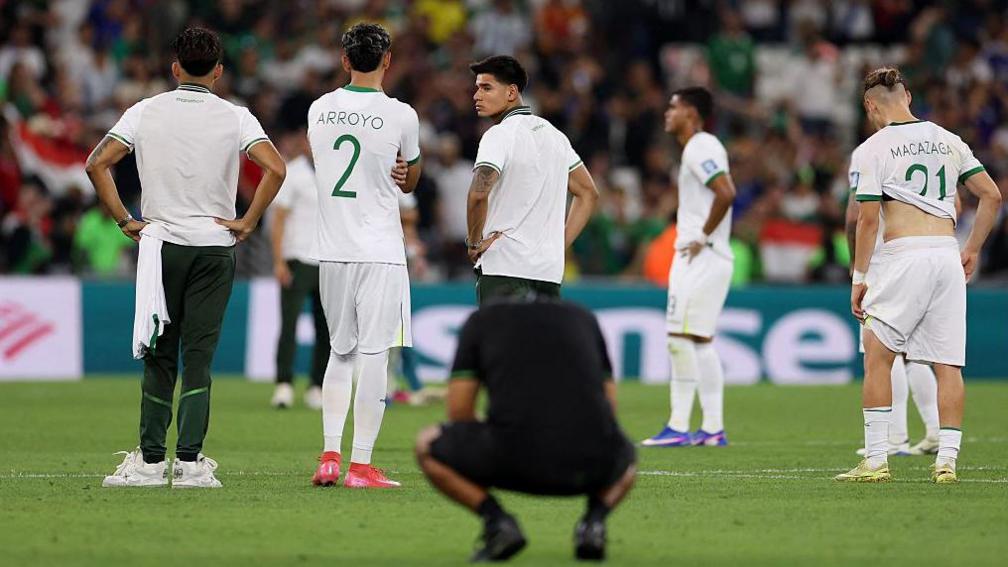 Bolivia's players are left disappointed against Iraq