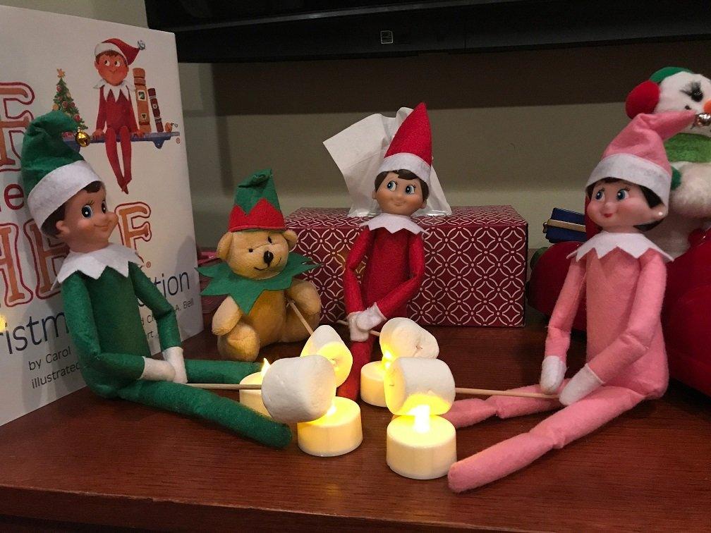 elves roasting marshmallows