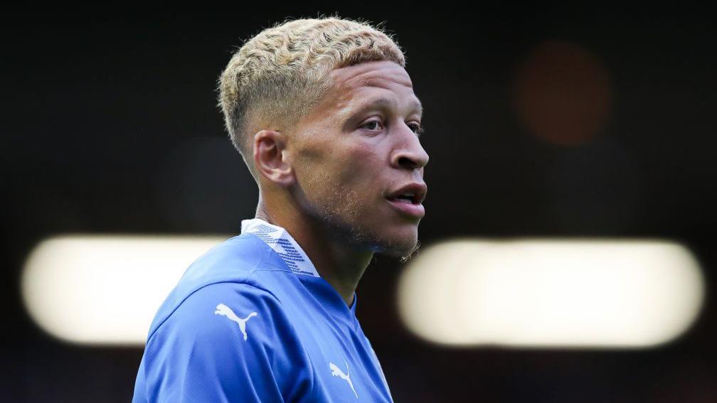 Dwight Gayle while on trial at Stockport County in 2024