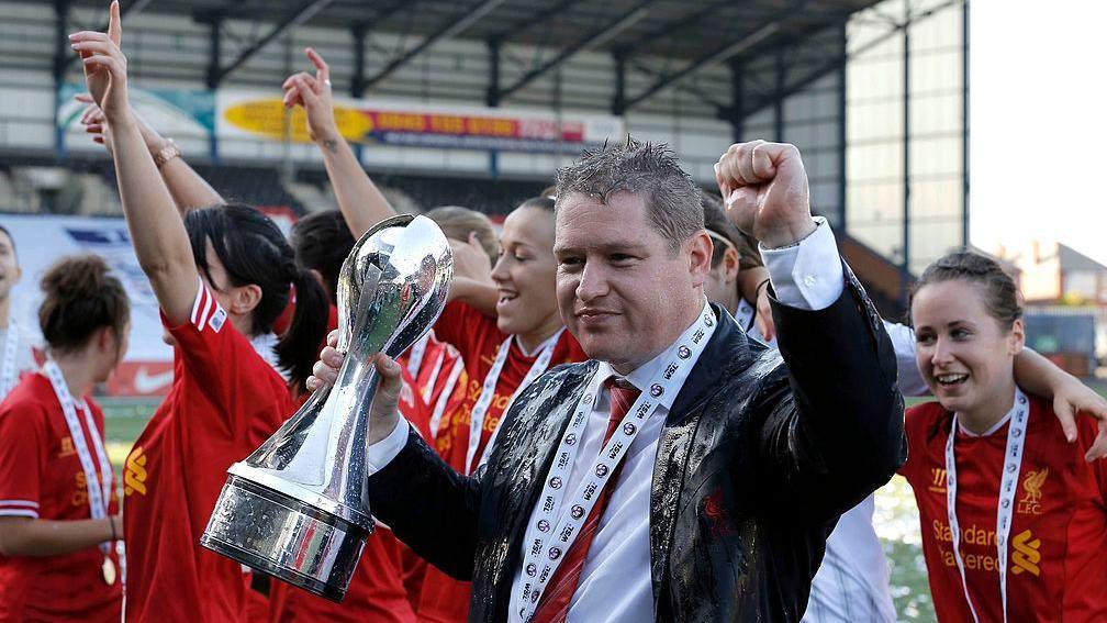 Matt Beard with the WSL title