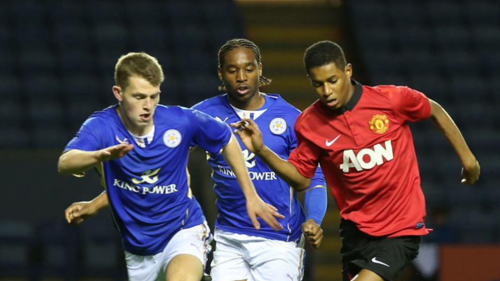 Rashford playing for United in 2014.