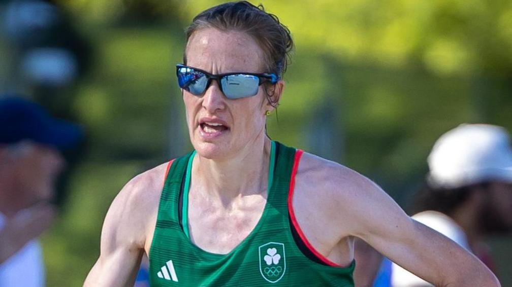 Fionnuala McCormack running during Sunday's marathon in Paris