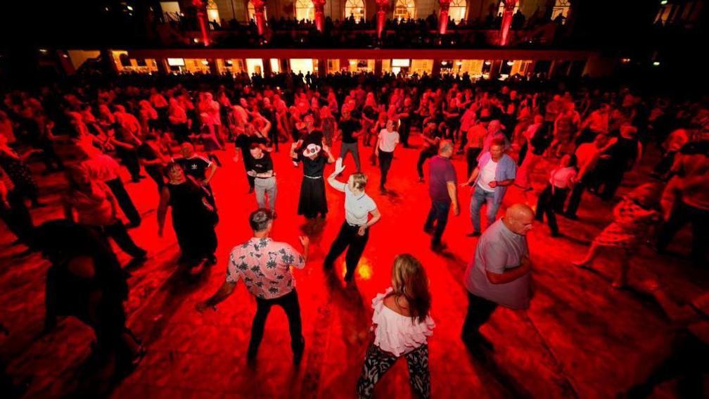 Northern Soul fans take to the dance floor at Blackpool Winter Gardens for the 50th anniversary of the Wigan Casino nightclub in September 2023 