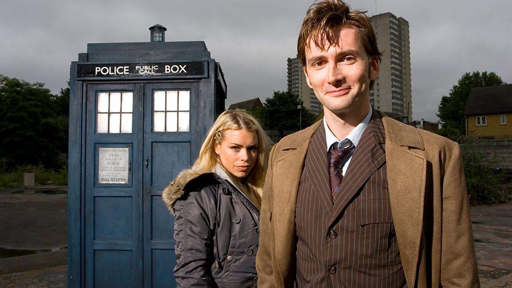 David Tennant's Doctor with Billie Piper's Rose Tyler