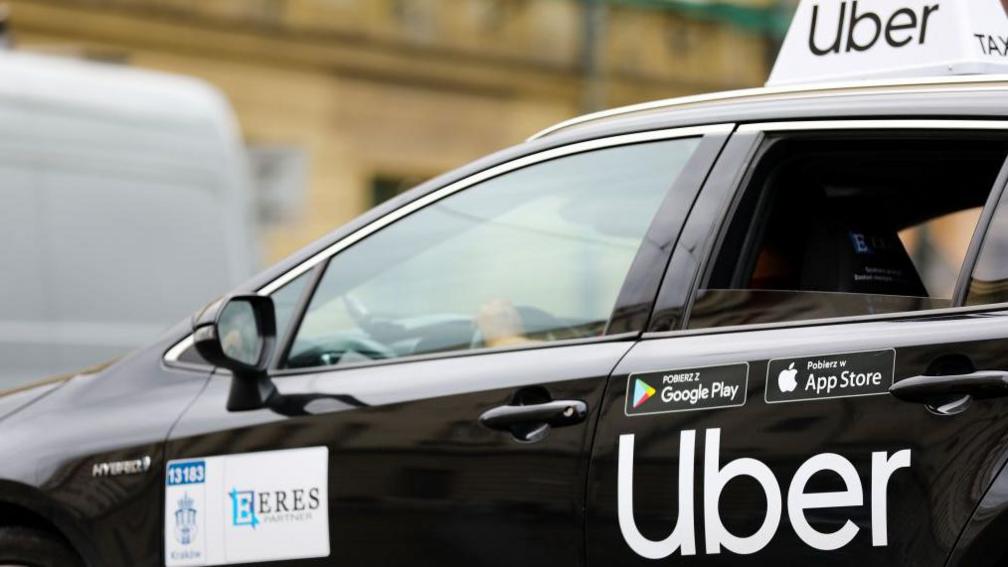 An Uber car