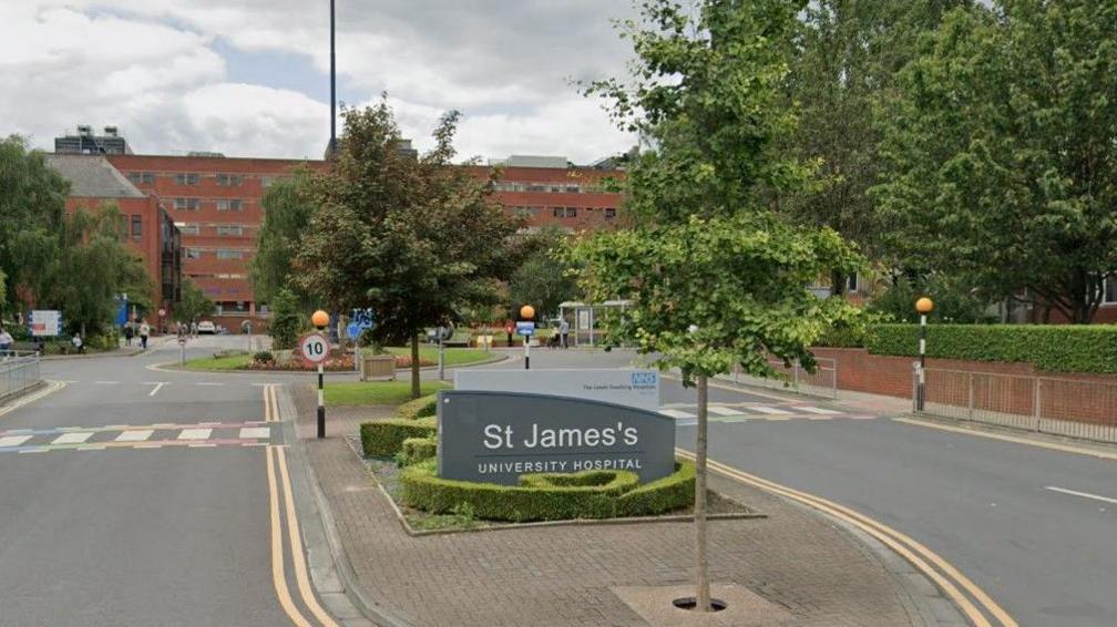 Entrance to St Jame's  Hospital in Leeds