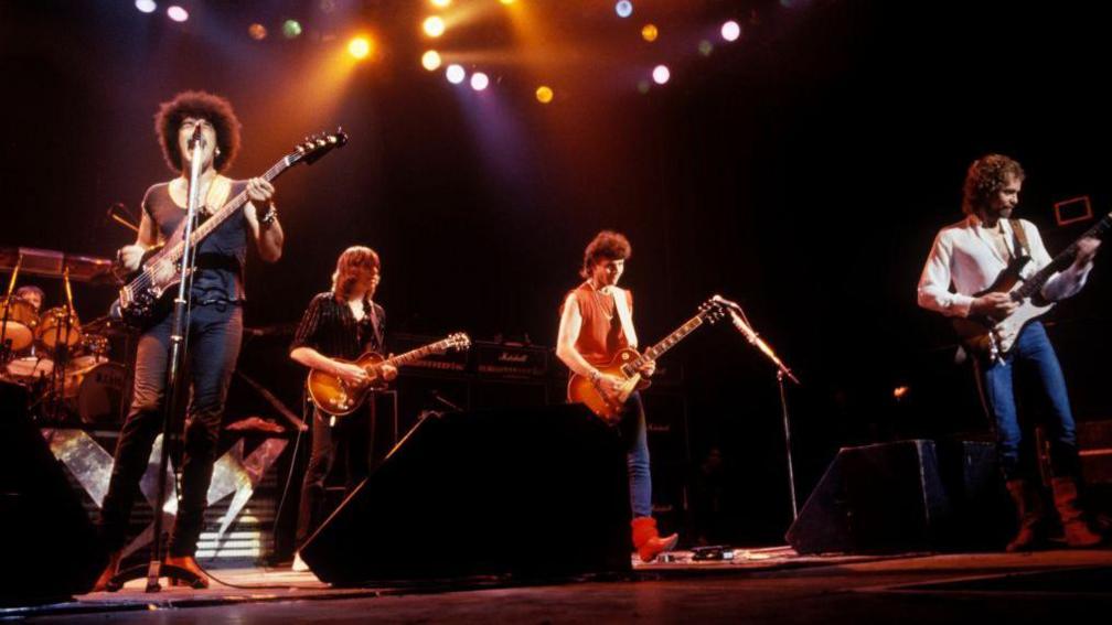 Thin Lizzy on stage in 1973