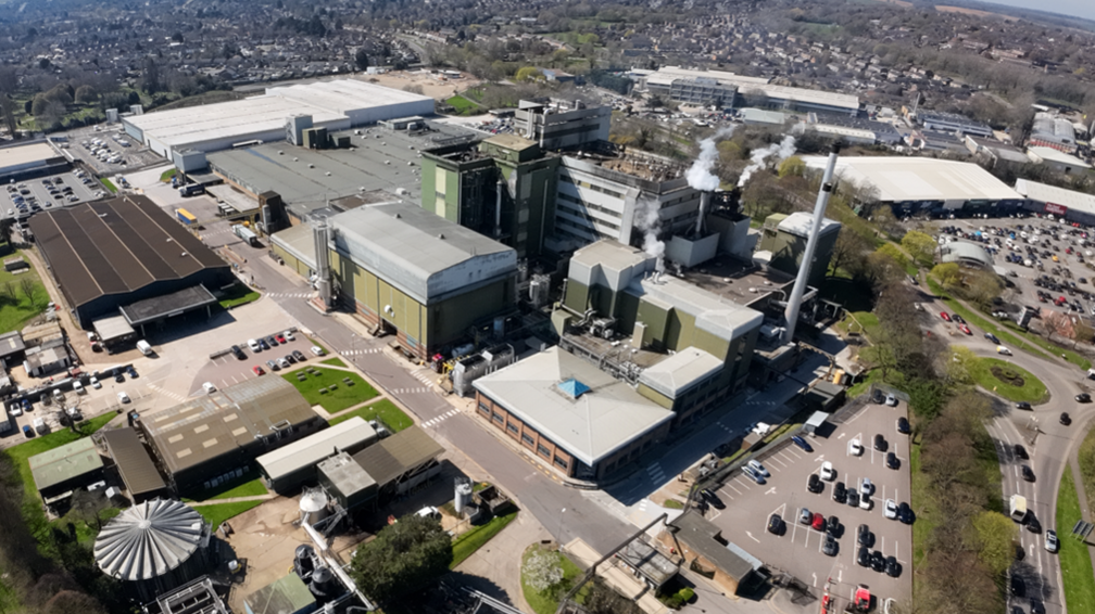 An aerial view of the coffee plant in Banbury.
