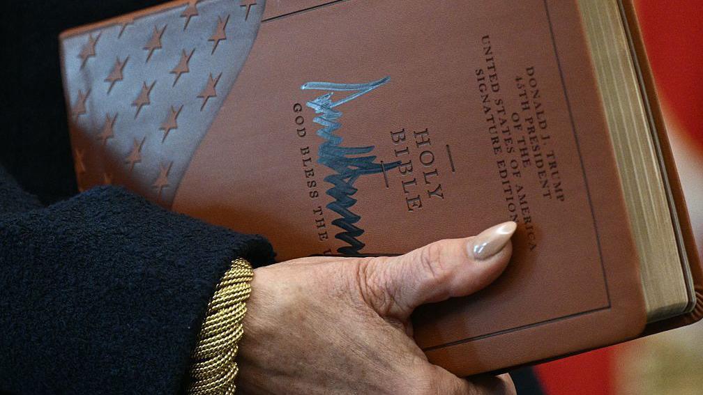The President Donald J Trump embossed Bible, signed and embossed