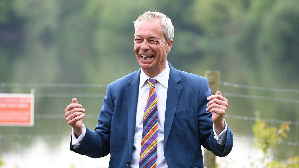 nigel farage smiling