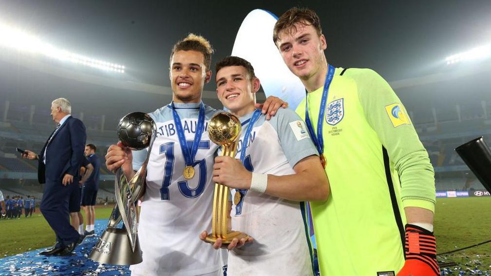 Curtis Anderson, Phil Foden and Joel Latibeaudiere