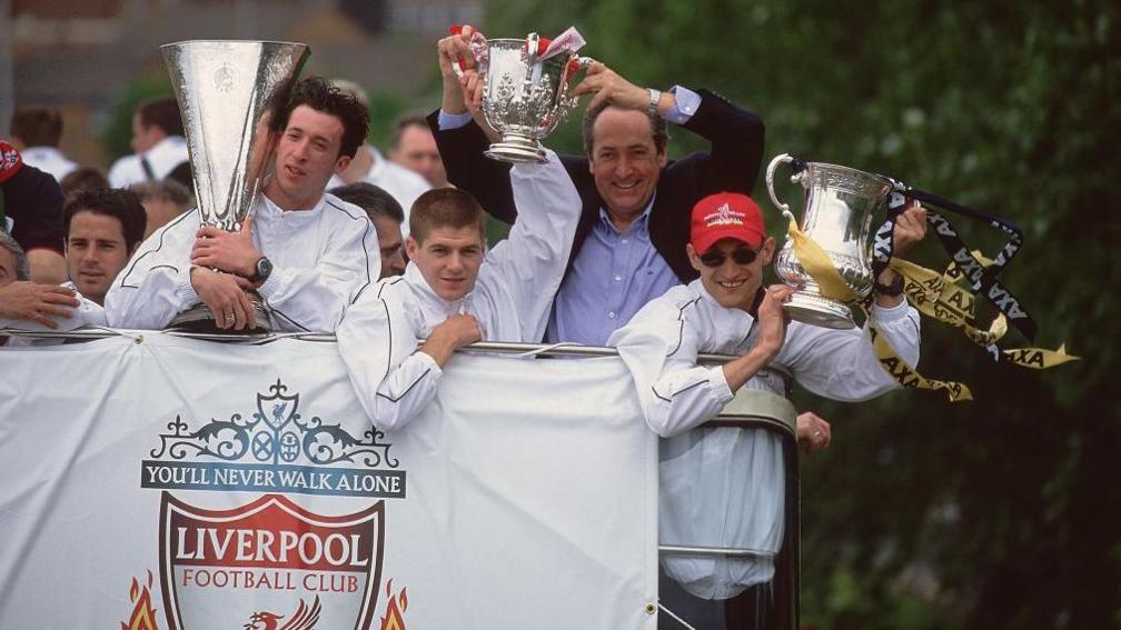 Liverpool won three cups in 2001