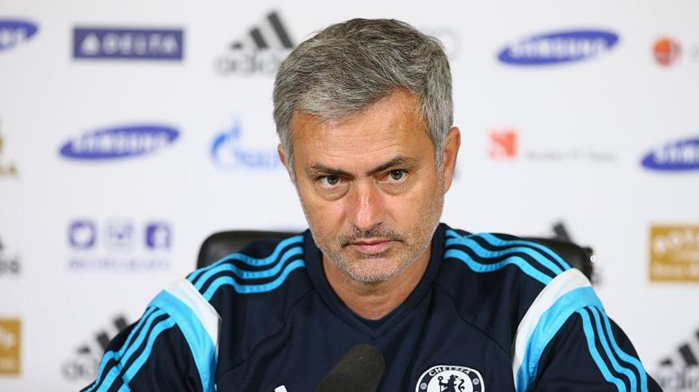 Jose Mourinho in a press conference at Chelsea