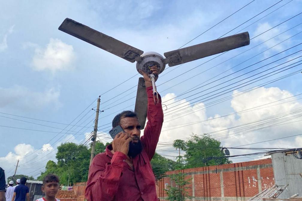 Anti-government protestors are vandalizing Prime Minister Sheikh Hasina's residence in Dhaka, Bangladesh, on August 5, 2024.