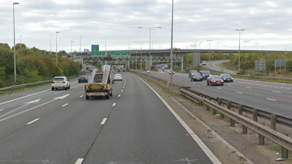 A Google Street image of the A2 near Darenth in Kent