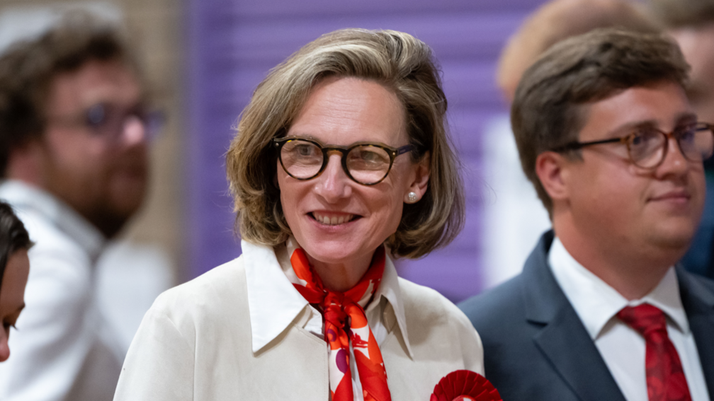 Catherine Fookes smiles at the Monmouthshire count