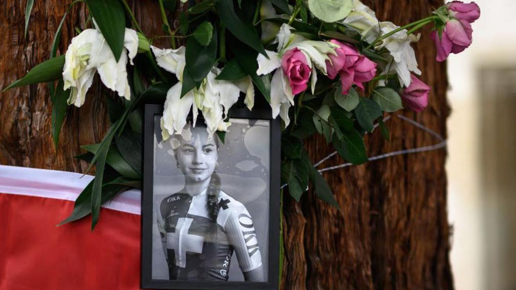 Muriel Furrer tribute at the 2024 Road World Championships in Switzerland
