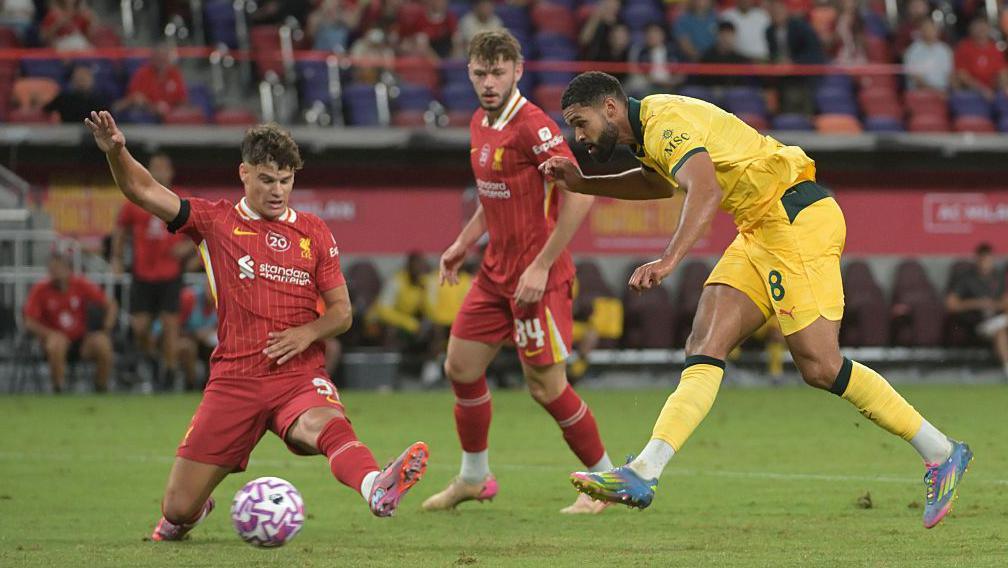 Ruben Loftus-Cheek scores as Milos Kerkez tries to block the ball