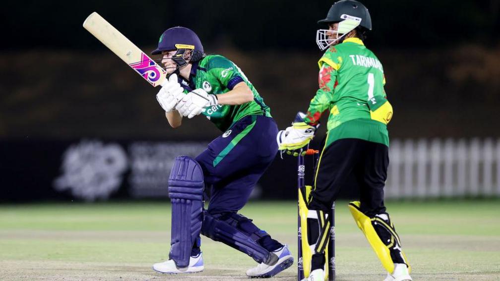 Gaby Lewis in action against Vanuatu