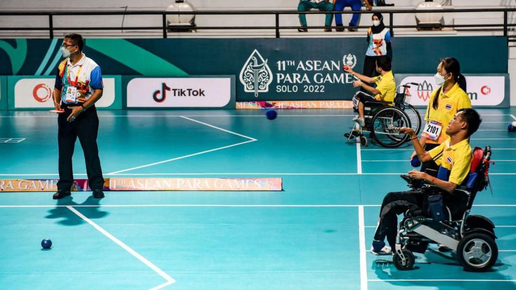 Boccia being played at the 2022 ASEAN Para Games