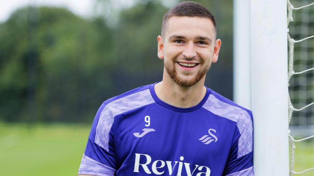 Zan Vipotnik at Swansea's training ground