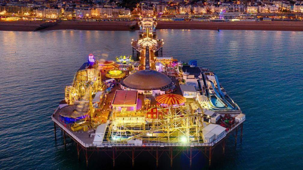 Brighton Palace Pier from the air