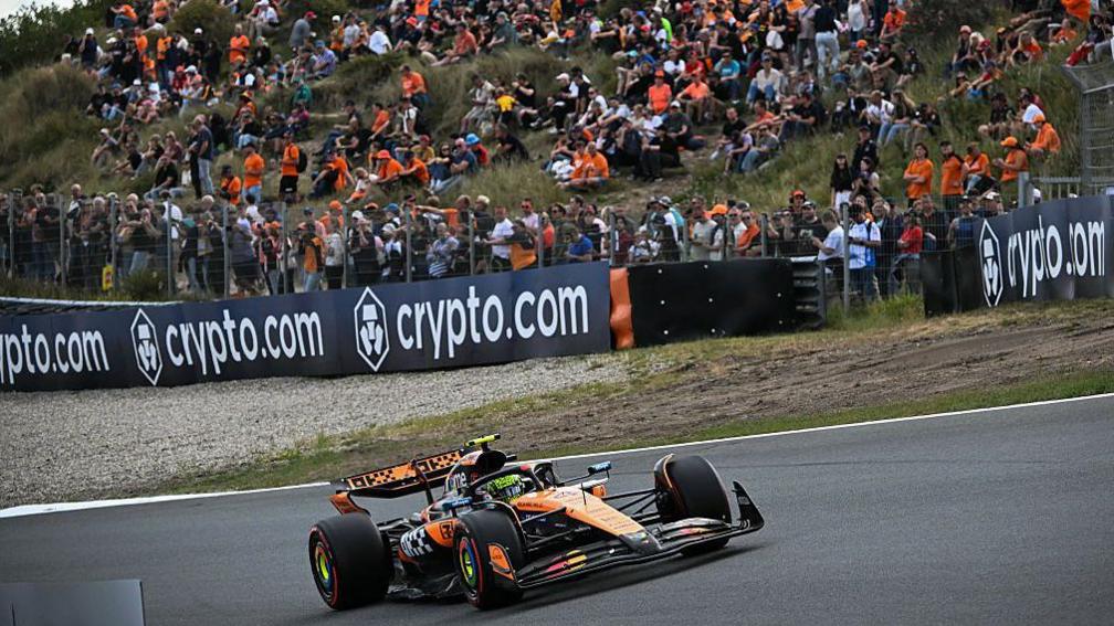 Lando Norris in action at the Dutch Grand Prix