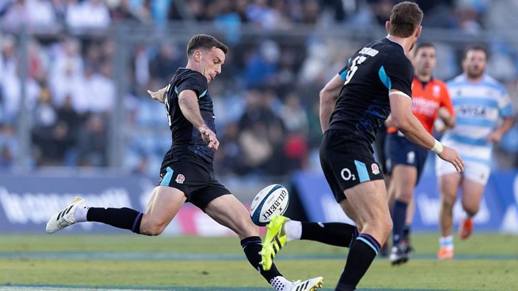 George Ford kicking the ball