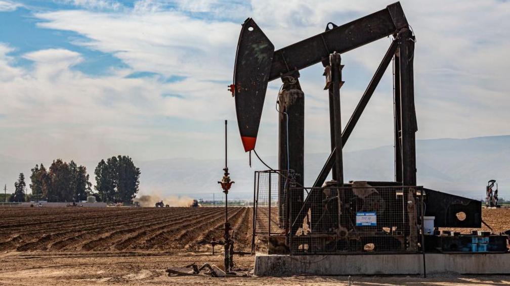 An oil drill in California